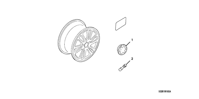 2005 Honda Accord Wheel (SS6-TR1 16") Diagram 2