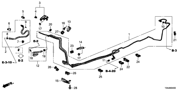 2013 Honda CR-V Fuel Pipe Diagram