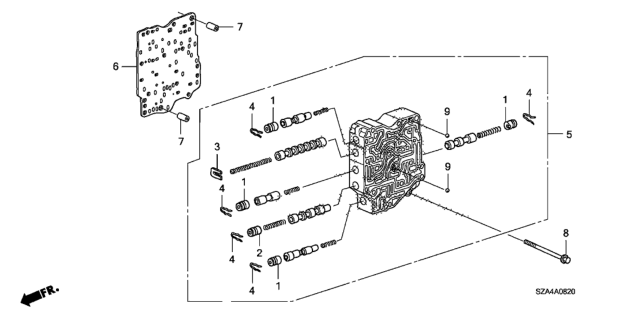 2014 Honda Pilot AT Secondary Body Diagram