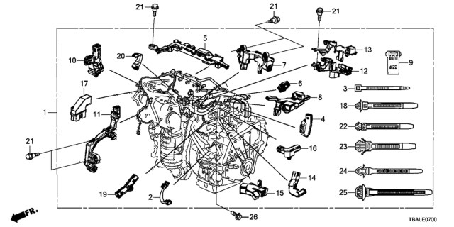 2020 Honda Civic Engine Wire Harness Diagram