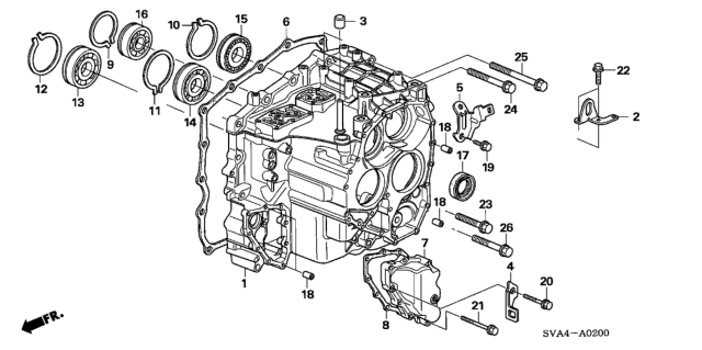 2007 Honda Civic Transmission Case Diagram