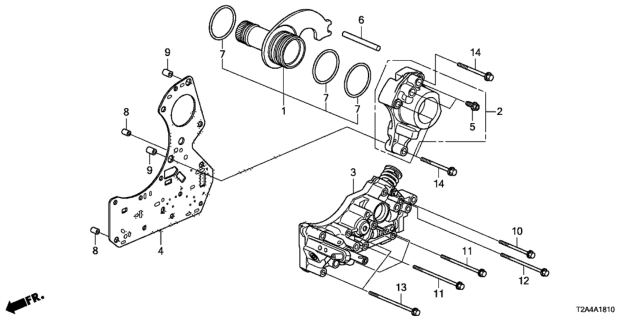 2015 Honda Accord 4 Door TOUR (V6) KA 6AT AT Regulator Body (V6) Diagram