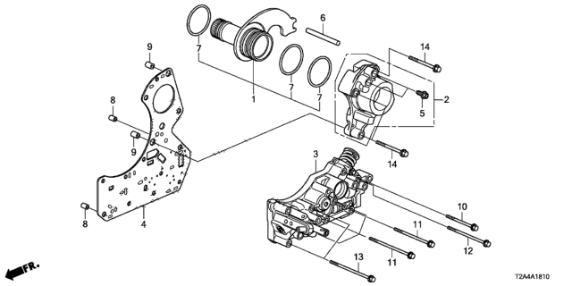 2015 Honda Accord AT Regulator Body (V6) Diagram