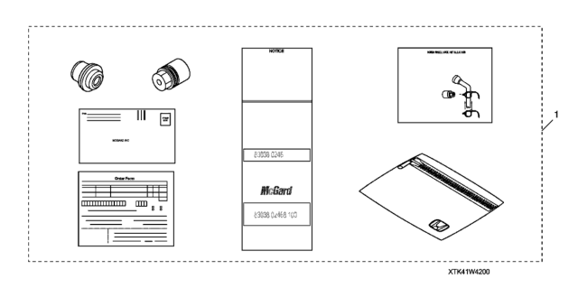 2019 Honda Pilot Wheel Locks Diagram