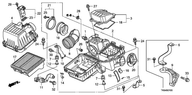 2011 Honda Fit Air Cleaner Diagram