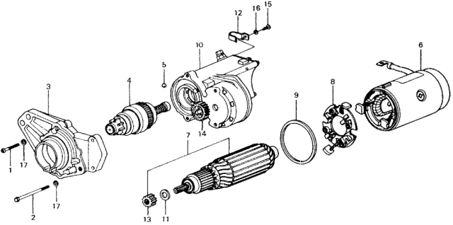 1975 Honda Civic Ball, Steel Diagram for 31205-657-004