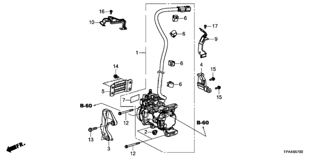 2020 Honda CR-V Hybrid STAY Diagram for 38893-5RD-G01