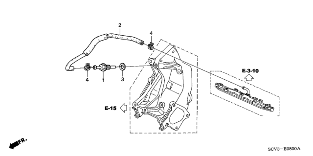 2004 Honda Element Breather Tube Diagram