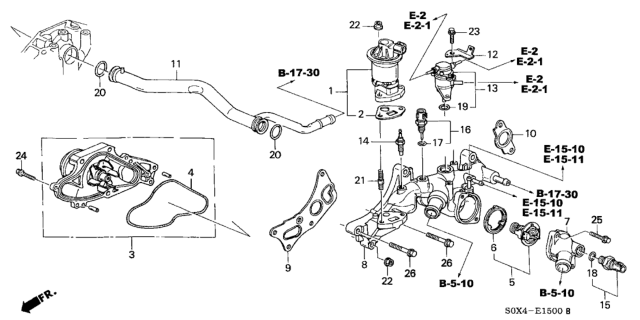 2004 Honda Odyssey Water Pump - Sensor Diagram