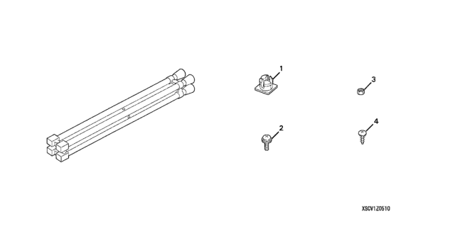 2008 Honda Element Table Leg Kit Diagram