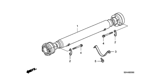 2008 Honda S2000 Propeller Shaft Diagram