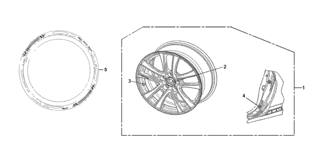 2011 Honda CR-Z HPD- 18" Wheel Diagram