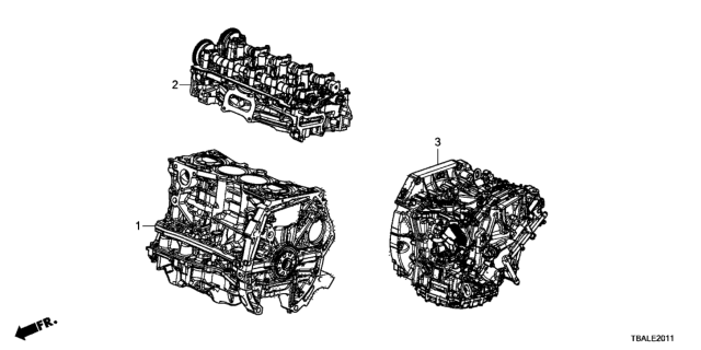 TRANSMISSION ASSY Diagram for 20011-5GT-G51