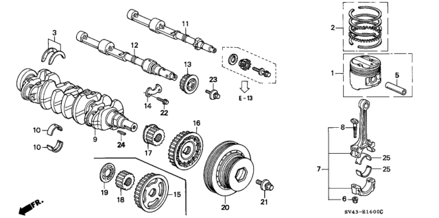 1995 Honda Accord Washer Set, Thrust (Taiho) Diagram for 13014-P11-810