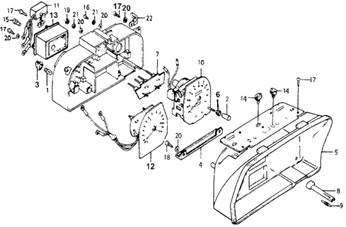 1978 Honda Accord Spring, Reset (Denso) Diagram for 37182-671-005