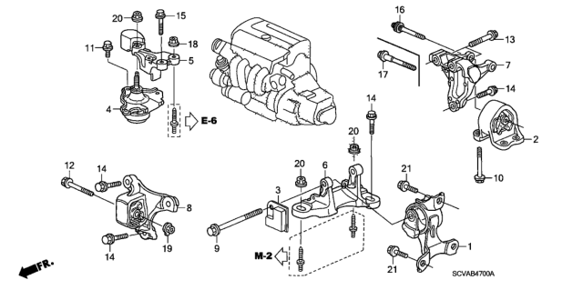 2007 Honda Element Engine Mounts Diagram
