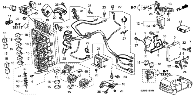 2008 Honda Fit Control Unit (Cabin) Diagram