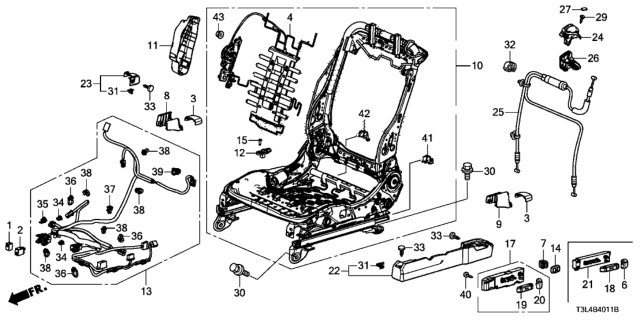 2014 Honda Accord Cover, L. FR. Seat Foot (Inner) *NH167L* (RR) (GRAPHITE BLACK) Diagram for 81506-T3L-A41ZA