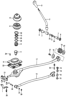 1984 Honda Accord Knob, Change Lever *B32L* (DEW BLUE) Diagram for 54102-SA7-931ZA