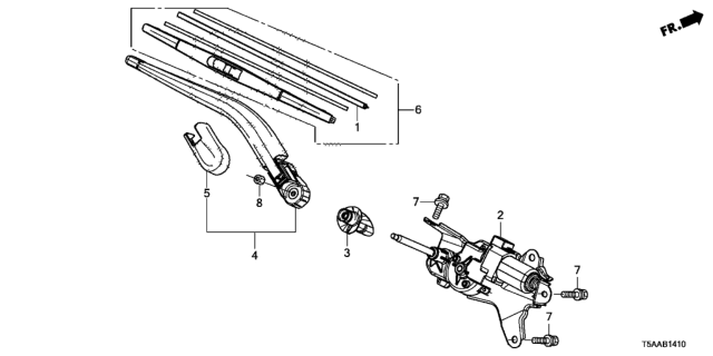 2020 Honda Fit Rear Wiper Diagram