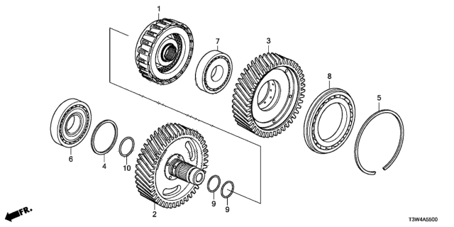 2014 Honda Accord Hybrid Shaft, Input Diagram for 23210-5M4-000