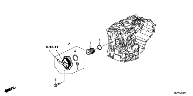 2017 Honda Civic 4 Door LX (AEP ENGINE/HDM CVT) KL CVT AT CVTF Warmer Diagram