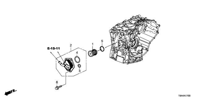 2016 Honda Civic AT CVTF Warmer Diagram