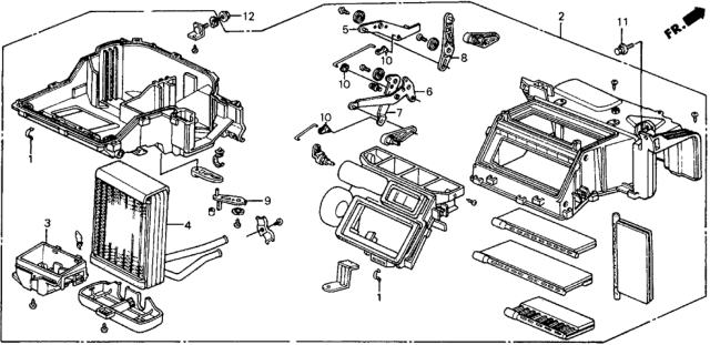 1989 Honda Civic Heater Unit Assy. Diagram for 79100-SH5-A03