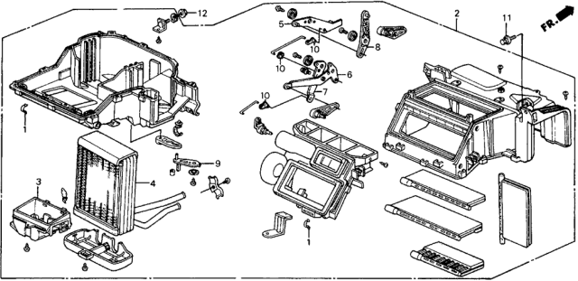 1988 Honda Civic Cover, Heater Diagram for 79105-SH4-A01