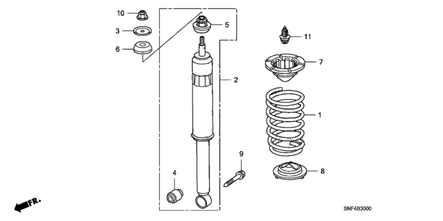 2009 Honda Civic Rear Shock Absorber Diagram