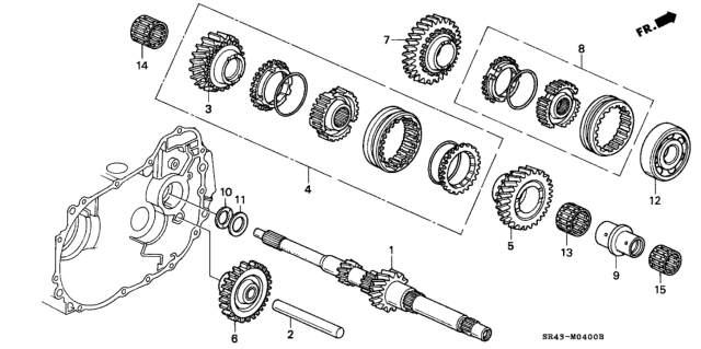 1994 Honda Civic MT Mainshaft Diagram