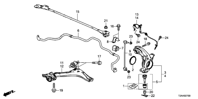 2017 Honda Accord Front Knuckle Diagram