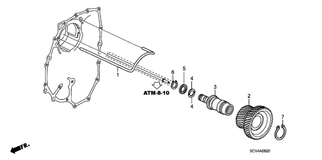 2003 Honda Element Gear, Idle Diagram for 23515-PRP-020