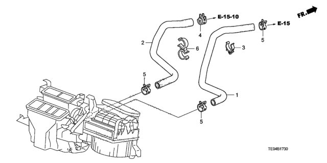 2009 Honda Accord Water Hose (L4) Diagram