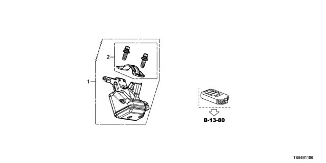 2014 Honda Civic Key Cylinder Components (Smart) Diagram