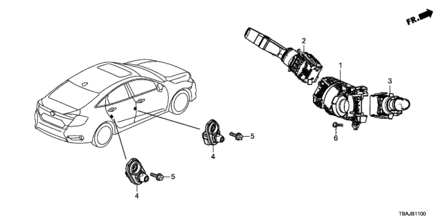 2018 Honda Civic Combination Switch Diagram