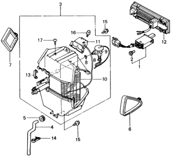 1981 Honda Civic 4 Door ** (1500) KA HMT A/C Unit - Switch Diagram