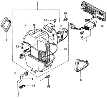 1982 Honda Civic A/C Unit - Switch Diagram