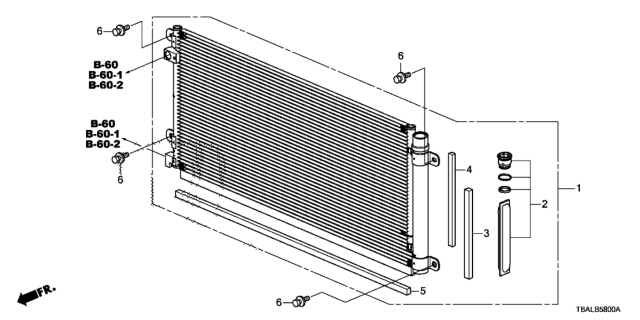 2021 Honda Civic A/C Air Conditioner (Condenser) Diagram