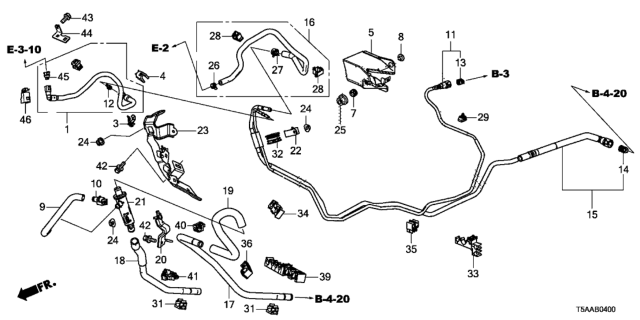 2019 Honda Fit Fuel Pipe Diagram