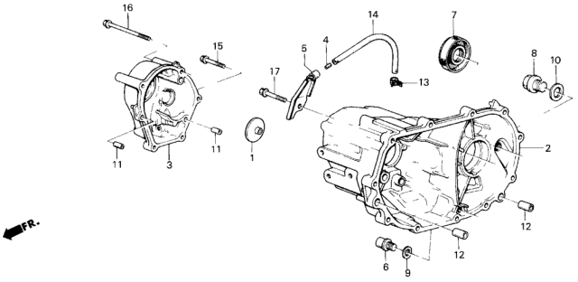 1985 Honda Civic MT Transmission Housing Diagram