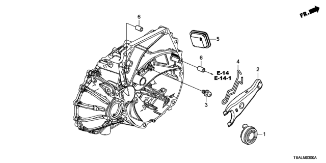 2020 Honda Civic MT Clutch Release Diagram
