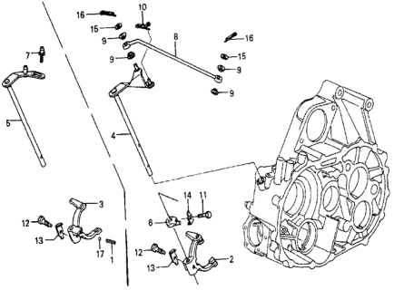 1986 Honda Civic MT Selector Fork Diagram