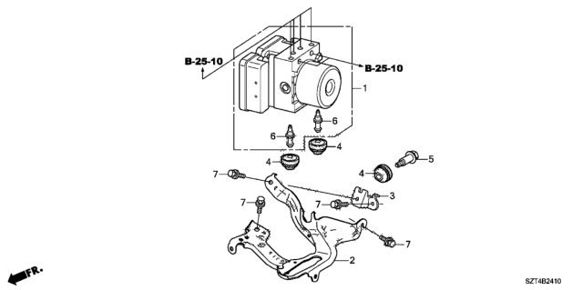 2012 Honda CR-Z VSA Modulator Diagram