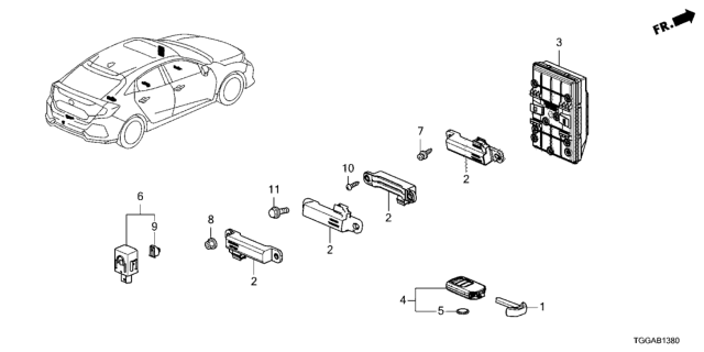 2021 Honda Civic Smart Unit Diagram