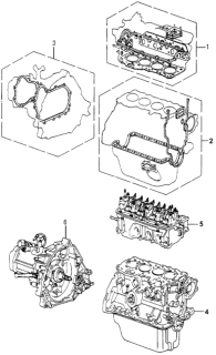 1980 Honda Accord Engine Assy., Block Diagram for 10002-689-000KL