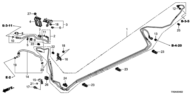 2013 Honda Civic Fuel Pipe (2.4L) Diagram