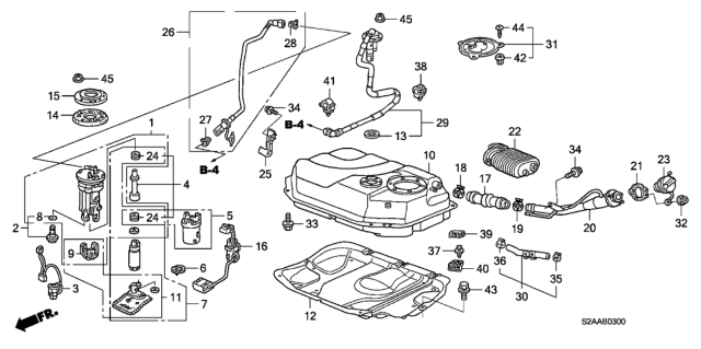 2009 Honda S2000 Nut, Flange (6MM) Diagram for 94050-06040