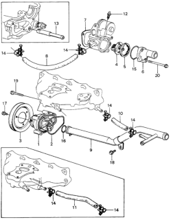 1980 Honda Civic Water Pump - Thermostat Diagram