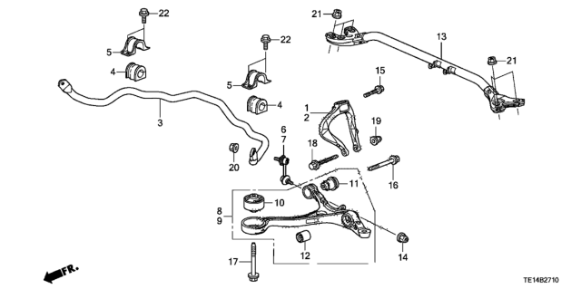 2012 Honda Accord Front Lower Arm Diagram